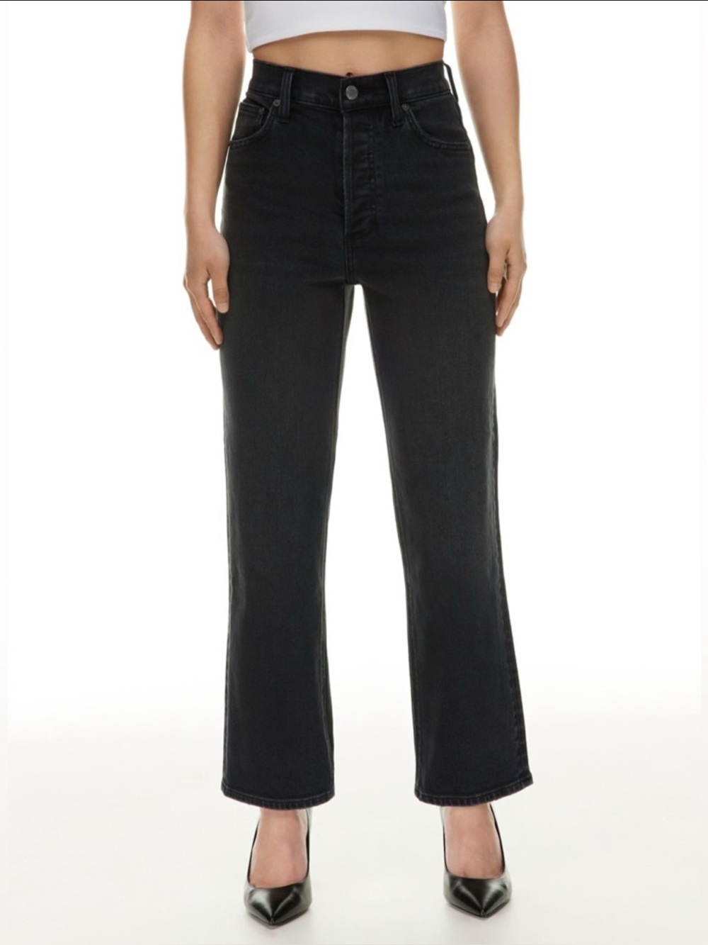 Aritzia Denim Forum The Arlo High Rise
Straight 28L Jeans, Black, Size 26